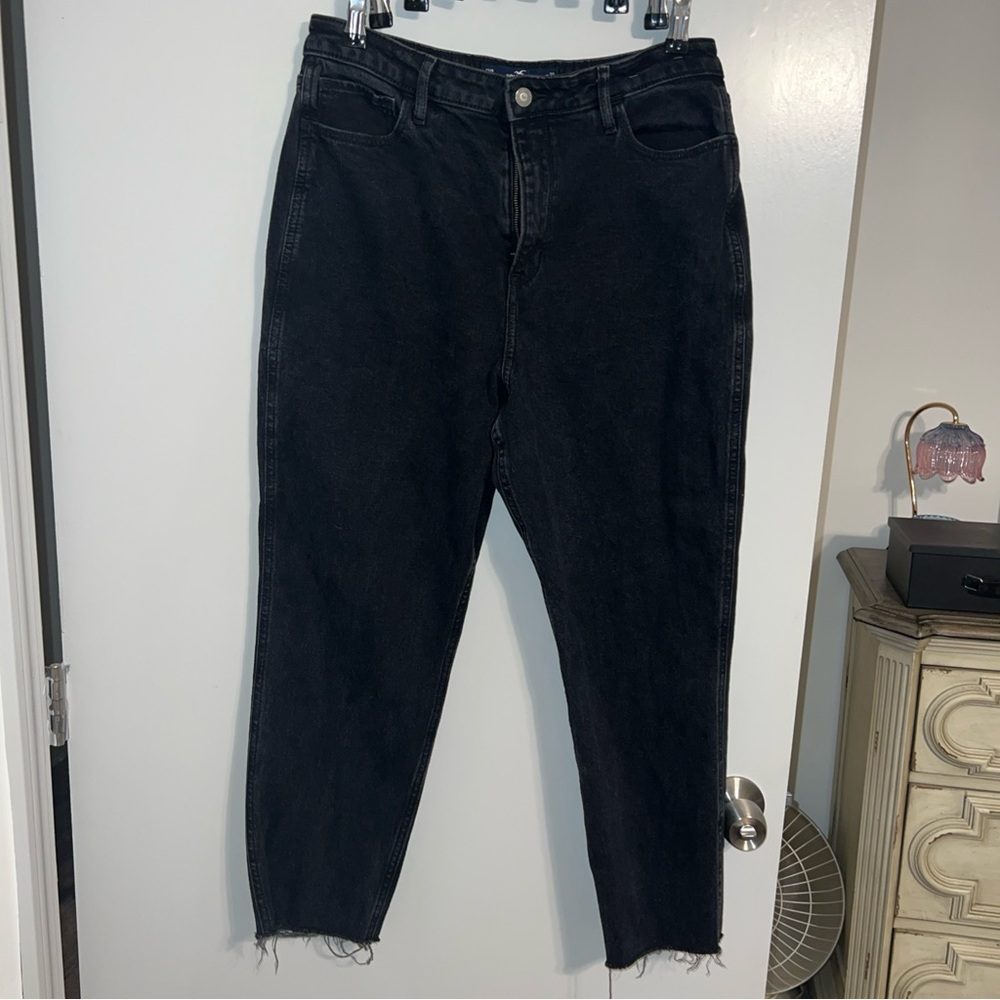Hollister Curvy Ultra High Rise Mom Jeans Size 13R W31 L27 Blue Inseam 26